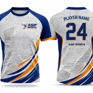 asif sports custom team jersey – breathable athletic sports t shirt with player name & number