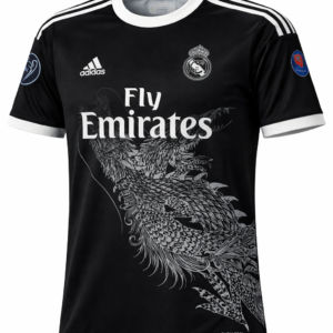 Real Madrid black dragon jersey special edition football shirt Pakistan