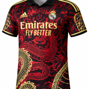 Real Madrid dragon jersey red black special edition football shirt Pakistan